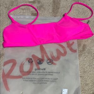 brand new hot pink bikini top